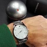 Buy Shop Emporio Armani Classic Silver Dial Silver Steel Strap Watch For Men - AR1867 USA Online