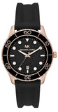 Buy Shop Michael Kors Runway Quartz Black Dial Black Silicone Strap Watch For Women - MK6852 USA Online