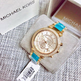 Buy Shop Michael Kors Parker Gold Dial Two Tone Steel Strap Watch for Women - MK6364 USA Online