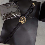 Buy Shop Marc Jacobs Corie Black Dial Black Leather Strap Watch for Women - MJ1580 USA Online