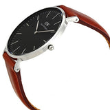 Buy Shop Daniel Wellington Classic St Mawes Black Dial Brown Leather Strap Watch For Men - DW00100130 USA Online