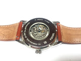 Buy Shop Fossil Flynn Automatic Black Dial Brown Leather Strap Watch for Men - BQ2270 USA Online