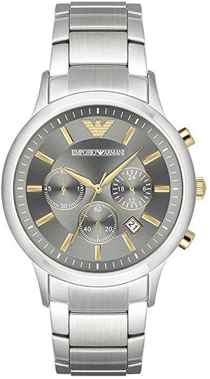 Buy Shop Emporio Armani Quartz Grey Dial Silver Steel Strap Watch For Men - AR11047 USA Online