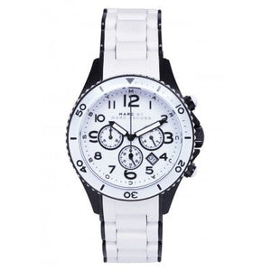 Buy Shop Marc Jacobs Rock Chronograph White Dial White Silicone Strap Watch for Women - MBM2574 USA Online