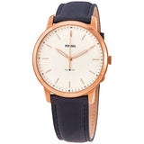 Buy Shop Fossil The Minimalist Slim White Dial Blue Leather Strap Watch for Men - FS5371 USA Online