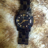 Buy Shop Marc Jacobs Amy Black Dial Black Steel Strap Watch for Women - MBM8595 USA Online