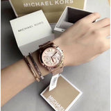 Buy Shop Michael Kors Cooper Rose Gold Rose Gold Steel Strap Watch for Women - MK6275 USA Online