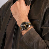 Buy Shop Michael Kors Layton Chronograph Black Dial Two Tone Steel Strap Watch For Men - MK8784 USA Online
