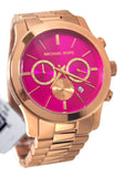 Buy Shop Michael Kors Runway Pink Dial Rose Gold Steel Strap Watch for Women - MK5931 USA Online