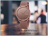 Buy Shop Calvin Klein Minimal Quartz Pink Gold Dial Pink Gold Mesh Bracelet Watch for Men - K3M11TFK USA Online
