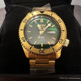Buy Shop Seiko 5 Sports HUF Limited Edition Green Dial Gold Steel Strap Watch For Men - SRPJ20 USA Online