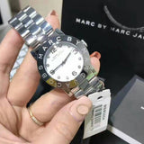 Buy Shop Marc Jacobs Amy White Dial Silver Steel Strap Watch for Women - MBM3054 USA Online