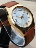 Buy Shop Marc Jacobs Baby Dave White Dial Brown Leather Strap Watch for Women - MBM1261 USA Online