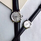 Buy Shop Burberry The City Silver Dial Black Leather Strap Watch for Women - BU9106 USA Online
