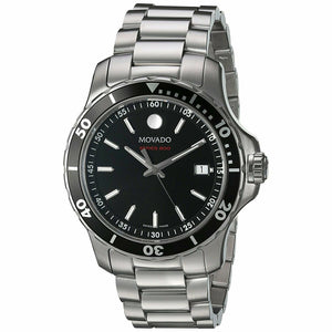 Buy Shop Movado Series 800 Black Dial Silver Steel Strap Watch For Men - 2600135 USA Online