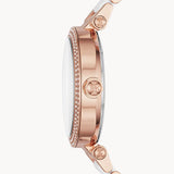 Buy Shop Michael Kors Parker White Dial Two Tone Steel Strap Watch for Women - MK6365 USA Online