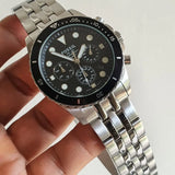 Buy Shop Fossil FB-01 Chronograph Black Dial Silver Steel Strap Watch for Men - FS5837 USA Online