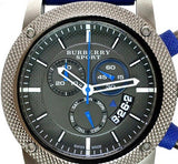 Buy Shop Burberry Sports Chronograph Black Dial Blue Rubber Strap Watch for Men - BU7714 USA Online