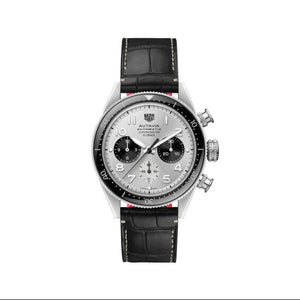 Buy Shop Tag Heuer Autavia Chronometer Flyback Chronograph Silver Dial Black Leather Strap Watch for Men - CBE511B.FC8279 USA Online