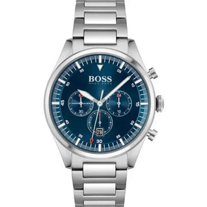 Buy Shop Hugo Boss Pioneer Blue Dial Silver Steel Strap Watch for Men - 1513867 USA Online