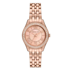 Buy Shop Michael Kors Harlowe Three-Hand Rose Gold Dial Rose Gold Steel Strap Watch for Women - MK4845 USA Online