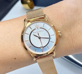 Maserati Epoca Mother of Pearl Dial Rose Gold Mesh Strap Watch For Women - R8853118506