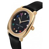 Buy Shop Marc Jacobs Mandy Black Dial Black Leather Strap Watch for Women - MJ1597 USA Online