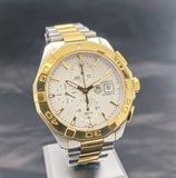 Tag Heuer Aquaracer Caliber 16 Automatic White Dial Two Tone Steel Strap Watch for Men - CAY2121.BB0923