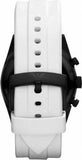 Buy Shop Emporio Armani Sportivo Chronograph Black Dial White Rubber Strap Watch For Men - AR6112 USA Online