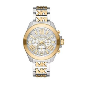 Buy Shop Michael Kors Wren Chronograph Crystals Silver Two Tone Steel Strap Watch for Women - MK6953 USA Online