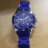 Buy Shop Marc Jacobs Rock Chronograph Blue Dial Blue Silicone Strap Watch for Women - MBM2548 USA Online