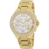 Buy Shop Michael Kors Camille Silver Diamonds Dial Gold Steel Strap Watch for Women - MK5756 USA Online