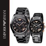 Buy Shop Emporio Armani Chronograph Black Ceramic Stainless Steel Dial Watch For Women - AR1411 USA Online
