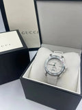 Gucci Dive Quartz White Dial White Rubber Strap Watch For Men - YA136337