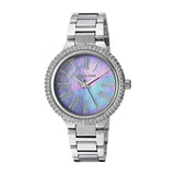 Buy Shop Michael Kors Taryn Mother of Pearl Purple Dial Silver Steel Strap Watch For Women - MK6562 USA Online