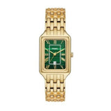 Fossil Raquel Three Hand Date Green Dial Gold Steel Strap Watch For Women - ES5341