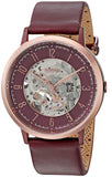 Buy Shop Fossil Vintage Muse Automatic Skeleton Maroon Dial Maroon Leather Strap Watch for Women - ME3137 USA Online