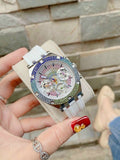 Buy Shop Guess Glitz Pride Limited Edition White Dial White Rubber Strap Watch for Women - GW0407L4 USA Online