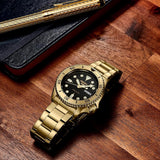 Buy Shop Seiko 5 Sports Automatic Black Dial Gold Steel Strap Watch For Men - SRPK18 USA Online