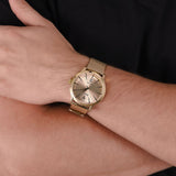 Buy Shop Maserati Epoca Golden Dial Golden Mesh Bracelet Watch For Men - R8853118003 USA Online