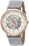 Fossil Vintage Muse Automatic Skeleton White Dial Grey Leather Strap Watch for Women - ME3131