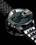 Buy Shop Diesel Uber Chief Black Dial Grey Stainless Steel Strap Watch For Men - DZ7372 USA Online