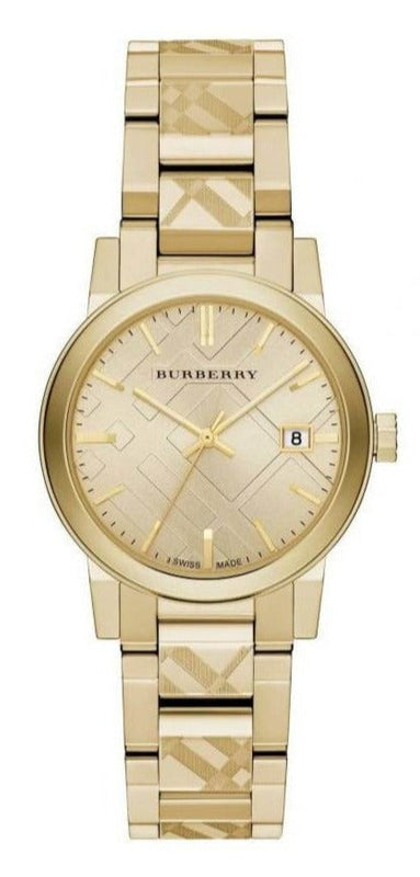 Buy Shop Burberry The City Gold Dial Gold Steel Strap Watch for Women - BU9234 USA Online