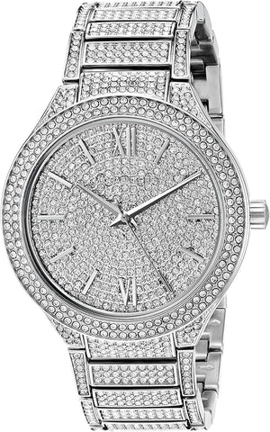 Buy Shop Michael Kors Kerry Crystal Pave Silver Dial Silver Steel Strap Watch For Women - MK3359 USA Online