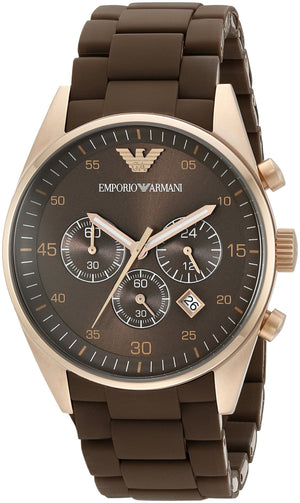 Buy Shop Emporio Armani Sport Chronograph Brown Dial Brown Stainless Steel Watch For Men - AR5890 USA Online