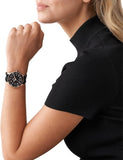 Buy Shop Michael Kors Runway Quartz Black Dial Black Silicone Strap Watch For Women - MK6852 USA Online