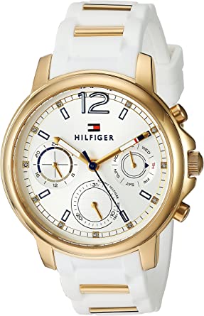 Buy Shop Tommy Hilfiger Claudiia White Dial White Steel Strap Watch for Women - 1781745 USA Online