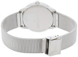Buy Shop Calvin Klein Minimal Grey Dial Silver Mesh Bracelet Watch for Women - K3M2212X USA Online