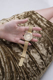 Buy Shop Guess Soiree Diamonds Gold Dial Gold Mesh Bracelet Watch for Women - GW0402L2 USA Online