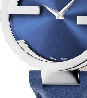 Buy Shop Gucci Interlocking G Blue Dial Blue Leather Strap Watch For Women - YA133322 USA Online